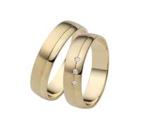 Trauring FIRETTI "Schmuck Geschenk Gold 750 Hochzeit Ehering "LIEBE"" Gr. 70, gold (gelbgoldfarben), Fingerringe, 70, ohne Brillanten, Gelbgold 585, 5mm, Trauring, Made in Germany, wahlweise mit oder