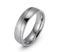 Trauring FIRETTI "Schmuck Geschenk "LIEBE" mit Vertiefung, ca. 7,0mm breit" Gr. 60, silber (edelstahlfarben), Fingerringe, 60, Edelstahl, 7mm, Trauring (10553011-60)