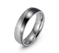 Trauring FIRETTI "Schmuck Geschenk "LIEBE" mit Vertiefung, ca. 7,0mm breit" Gr. 62, schwarz (edelstahlfarben, schwarz), Fingerringe, Damen, 62, Edelstahl, 7mm, Trauring (19857158-62) edelstahlfarben, 