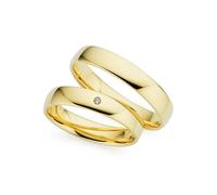 Trauring PHÖNIX "Schmuck Geschenk Gold 333 Trauring Ehering LIEBE versch. Varianten" Gr. 52, gold (gelbgoldfarben), Fingerringe, Damen, 52, ohne Brillant, Gelbgold 333, 4mm, Trauring, Made in Germany,