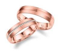 Trauringe Partnerringe Edelstahl Roségold plattiert Marrya ES-28
