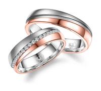 Trauringe Partnerringe Edelstahl Roségold plattiert Marrya ES-33