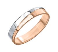 Trauringe, Russisches Rot-/Weißgold 585, Breite ca. 4 mm. Preis für je 1 Ring. 20,5 mm (65) JeRoom