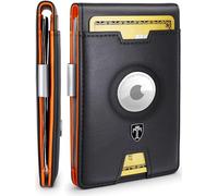 Travando AirTag* Herren-Geldbörse mit Geldklammer und Kartenhalter, RFID-blockierend, Geschenk für Männer, Orange/Abendrot im Zickzackmuster (Sunset Chevron), Standard Size