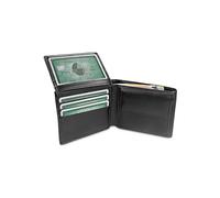 TRAVANDO Geldbörse Herren Berlin mit RFID Schutz Geldbeutel schwarz Portemonnaie Portmonaise Geldtasche Brieftasche Hochformat Herrengeldbeutel Herrenbörse Herrengeldbörse Portmonee Geschenk Wallet