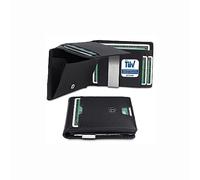 TRAVANDO Geldbörse Herren Geldbörse mit Geldklammer TÜV RFID Zertifiziert Wallet mit Münzfach 10 Kartenfächer Portmonee Helsinki Geldbeutel Geldklammer mit Kartenhalter Clip
