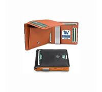 TRAVANDO Geldbörse Herren Geldbörse mit Geldklammer TÜV RFID Zertifiziert Wallet mit Münzfach 10 Kartenfächer Portmonee Helsinki Geldbeutel Geldklammer mit Kartenhalter Clip