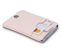 TRAVANDO Slim Portemonnaie Dallas - bis zu 12 Karten - - RFID Schutz - Kleiner Geldbeutel - Kartenetui - Kreditkartenetui - Zugband - Geschenk für Männer - Designed in Germany (Rosa)
