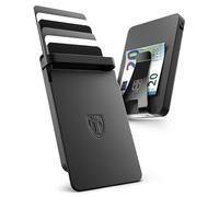 TRAVANDO SLYDE Aluminium Kartenetui mit RFID Schutz - Kartenhalter mit Geldklammer für 7 Karten - Kreditkartenetui Portmonee Herren Slim Wallet (5-6 Karten)