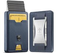 TRAVANDO Swype Slim Wallet für Herren, Metall, RFID-blockierend, Kartenetui, Titanblau, Swype Slim, Kein Airtag*