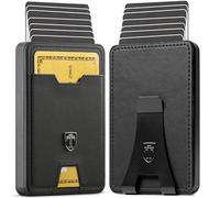 TRAVANDO Swype Slim Wallet für Herren, Metall, RFID-blockierend, Kartenetui, Schwarz XL, Kein Airtag*