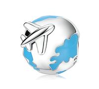 Travel Around the World,Departure Charm 925 Sterling Silver Charm Fits For Pandora Bracelet, European Charms Bracelet, Women Gift