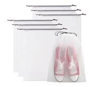 Travel Bag for Shoes, Transparent Zip Bag, Travel Shoe Bag, Pack of 6, Clear Large Portable Storage Bags for Women, Teenagers, Suitcases