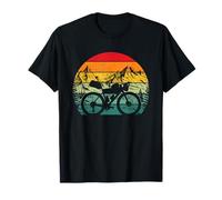 Travel Bike Bikepacking Retro Gravel Bike T-Shirt, Unisex, Schwarz, S, Kurzarm, V-Ausschnitt, Polyester 100%, Klassisch, Retro, Herren, Damen, Unisex Kinder, Junge Erwachsene, Freizeitsportler