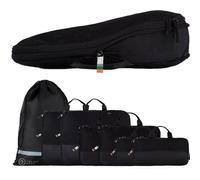 TRAVEL DUDE Packing Cubes mit Kompression aus recycelten Plastikflaschen Schwarz