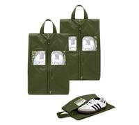 TRAVEL DUDE Schuhtasche 2er Set - Wasserfeste Schuhbeutel Reise, Koffer, Gepäck - Schmutzabweisender Schuhsack Reise für Schuhe Grün