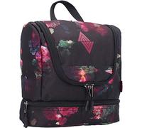 Travel Kit stylische Reisewaschtasche mit extra Bodenfach Kulturbeutel zum Aufhängen Kosmetiktasche mit vielen Staufächern für Reisen und Campen Toiletry Bag, 25x24x11 cm