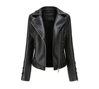 Travel Must Have, Must Haves, Kunstlederjacke Damen Kurz Lederjacke Langarm Motorradjacke Winterjacke Mit Reißverschluss Stehkragen Ledermantel Bomberjacke, Damen Wintermantel Lang Warm, Sale