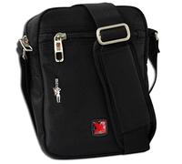 Travel N Meet Damen Herren Umhängetasche Tasche schwarz Polyester 17x5x22 OTD4203S Polyester Umhängetasche
