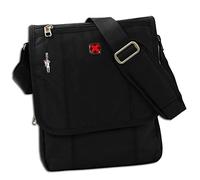 Travel N Meet Damen Herren Umhängetasche Tasche schwarz Polyester 24x10x29 OTD4200S Polyester Messenger Bag