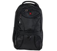 Travel N Meet Laptop Rucksack 15 Zoll grau Polyester Notebooktasche Zweiwege Reißverschluss inkl. Feeanhänger ORD4203S Polyester Freizeitrucksack