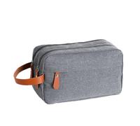Travel Toiletry Bag For Men - Water Resistant Oxford Organizer Case | Double Layer Compact Grooming Kit With Handle, Durable Lightweight Shaving Hygiene Accessories Business Trips Holidays Gym, G
