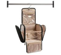 Travel Toiletry Bag - Hangable Makeup Organizer for Women | Large Capacity Cosmetic Pouch, Multi-Compartment Design for Business Trip Vacation Hotel Bathroom Gym Shower Airplane Carry-On Luggage Camp