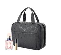 Travel Toiletry Bag with Hook for Hanging, Water-Resistant Multi Compartment Organizer for Makeup, Brushes, And Toiletries, Lightweight Portable Storage Bag for Home, Gym, Vacation, And Business