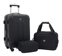 Travelers Club - Handgepäck Chicago Hartschalen-Erweiterbare Spinner-Handgepäck, Schwarz, 51 cm