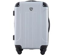Travelers Club - Handgepäck Chicago Hartschalen-Erweiterbare Spinner-Handgepäck, Silber, 51 cm