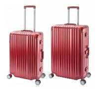 Travelhouse London · 2 teiliges Set · Aluminium Rahmen · Polykarbonat Hartschale · Mittlerer Koffer 65cm & großer Koffer 75cm · Vol. M-67L · L-108L · 360° Doppelrollen 2X TSA Schlösser
