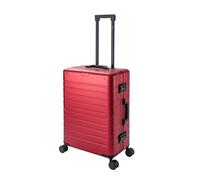 Travelhouse Oslo Alu Reisekoffer Rot M-65cm Hartschalenkoffer Reisetrolley Suitecase Trolley 2X TSA Zahlenschloss 4 Doppelräder 360° Rollen Markenqualität Vol. 70L