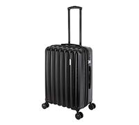 Travelhouse® Porto Reisekoffer 66 cm 70-85 L erweiterbar TSA Schwarz | Volumenerweiterung 70-85 L, +5 cm Dehnfalte, TSA-Zahlenschloss, robuster Reißverschluss, 360° Doppelrollen