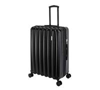 Travelhouse %Sale Porto - Hartschalen-Koffer Koffer Trolley Rollkoffer Reisekoffer Erweiterbar Vergrößerbares Gepäck, 4 Rollen, 76 cm, 105 Liter, Schwarz