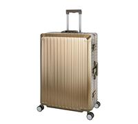 Travelhouse Tokyo 100% Aluminium Reisekoffer Gold XL-78cm Hartschalenkoffer2X TSA Zahlenschloss 4 Doppelräder 360° Rollen Vol. 110L