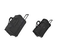Travelite 2-Rad Trolley Reisetasche Gr. S mit Dehnfalte, 55 cm, 51 Liter (erweiterbar auf 64 Liter) & 2-Rad Trolley Reisetasche Größe L, 71 cm, 89 Liter, schwarz