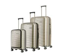 Travelite 3tlg Set Air Base 4 Rollen Trolley Vortasche Champagner