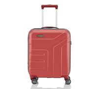 travelite 4-Rad Handgepäck Koffer mit TSA Schloss erfüllt IATA Borgepäck Maß, Gepäck Serie VECTOR: Robuster Hartschalen Trolley in stylischen Farben, 072047-88, 55 cm, 40 Liter, koralle (rot)
