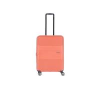 Travelite 4-Rad Hartschalen Koffer mittelgroß mit Dehnfalte + TSA Schloss, Gepäck Serie WAAL: Stabiler Trolley mit recyceltem Innenfutter, 65 cm, 65-75 Liter