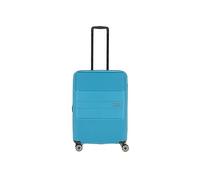 Travelite 4-Rad Hartschalen Koffer mittelgroß mit Dehnfalte + TSA Schloss, Gepäck Serie WAAL: Stabiler Trolley mit recyceltem Innenfutter, 65 cm, 65-75 Liter