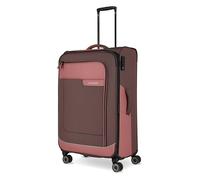 Travelite 4-Rad Koffer Größe L Weichschale aus recyceltem Material, Gepäck Serie VIIA: Trolley mit Dehnfalte + Kantenschutz, 77 cm, 91-103 Liter