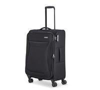 Travelite 4-Rad Koffer Größe M Weichschale, Gepäck Serie Chios mit Dehnfalte + Kantenschutz, Trolley in Zeitloser Optik, 67 cm, 60-66 Liter