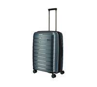 travelite 4-Rad Koffer M mit Dehnfalte + TSA Schloss, Gepäck Serie AIR BASE: Funktionaler Hartschalen Trolley im coolen Look, 075348-25, 67 cm, 71 Liter (erweiterbar auf 82 Liter), eisblau