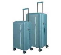 Travelite 4-Rad Koffer Set 2 teilig Größen L/M, Gepäck Serie Roomer: Hartschalen Trolleys mit TSA Kombinationsschloss; Größe M mit integrierter Dehnfalte