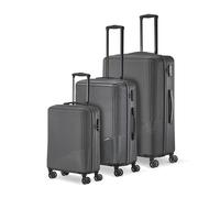 Travelite 4-Rad Koffer Set 3 teilig Größen L/M/S, Gepäck Serie Bali: ABS Hartschalen Trolleys mit TSA Kombinationsschloss (Handgepäck Koffer ohne TSA)