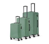 Travelite 4-Rad Koffer Set 3 teilig Größen L/M/S, Gepäck Serie Bali: ABS Hartschalen Trolleys mit TSA Kombinationsschloss (Handgepäck Koffer ohne TSA)