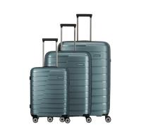 Travelite Air Base Kofferset 3-tlg. 4w L/M erw./S eisblau 75340-25 Koffer mit 4 Rollen Kofferset