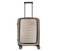 Travelite Air Base 4-Rollen-Kabinentrolley mit Fronttasche S 55 cm champagne