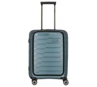 travelite Trolley + Koffer Air Base 4-Rad Trolley S Vortasche Eisblau (43 Liter) Petrol