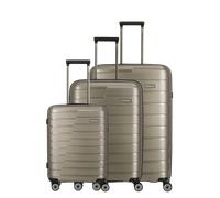 Travelite Air Base Kofferset 3-tlg. 4w L/M erw./S champagner 75340-40 Koffer mit 4 Rollen Kofferset